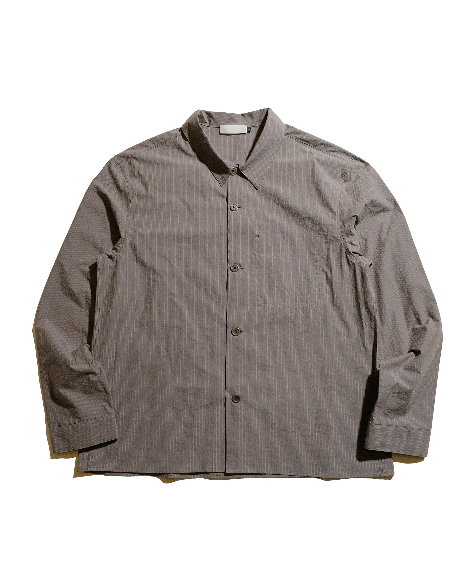 Amomento Stripe Pocket Shirts Grey