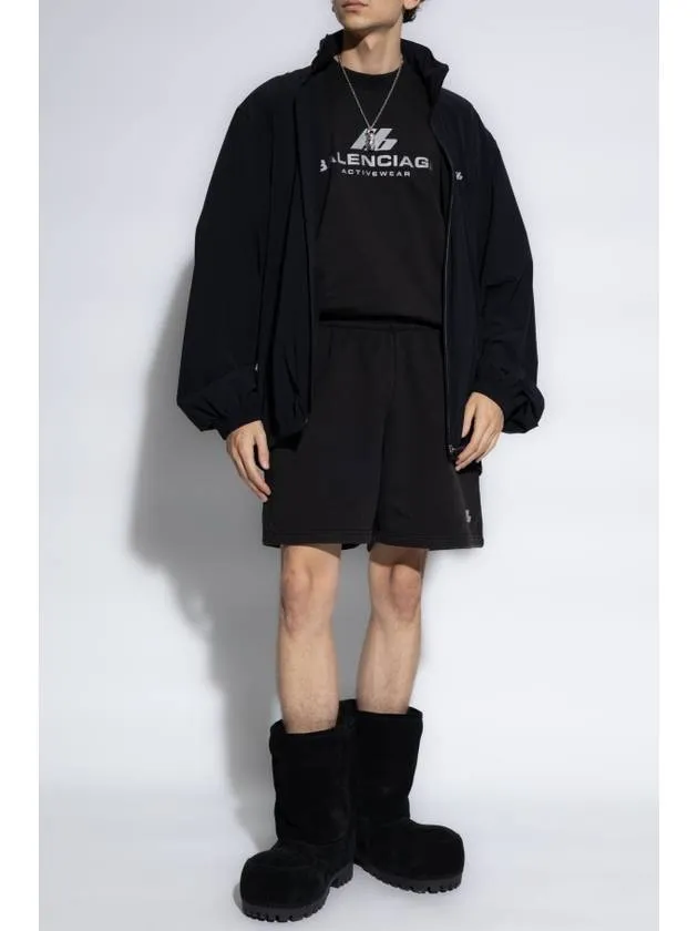 Balenciaga Activewear Medium Fit Short Sleeve T-Shirt Black