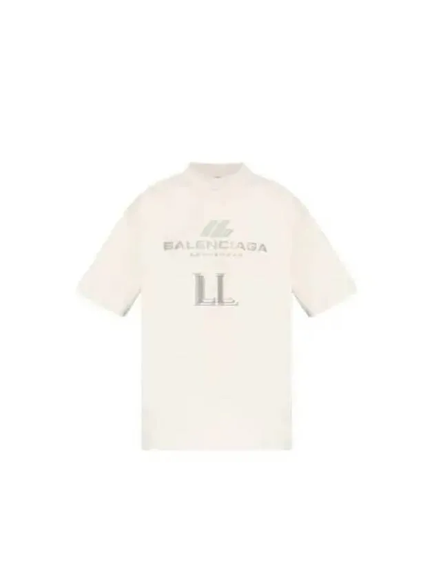 Balenciaga Activewear Medium Fit Short Sleeve T-Shirt White