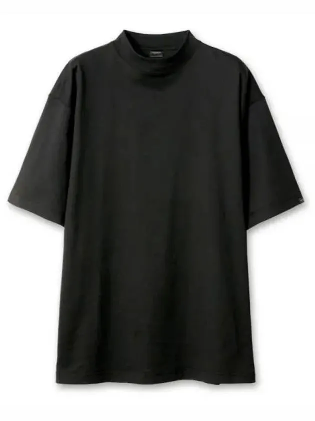 Balenciaga Cotton Crew Neck Short Sleeve T-Shirt Black