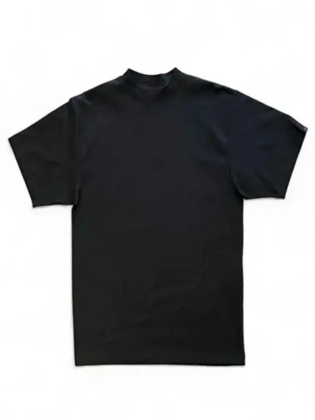 Balenciaga Cotton Crew Neck Short Sleeve T-Shirt Navy
