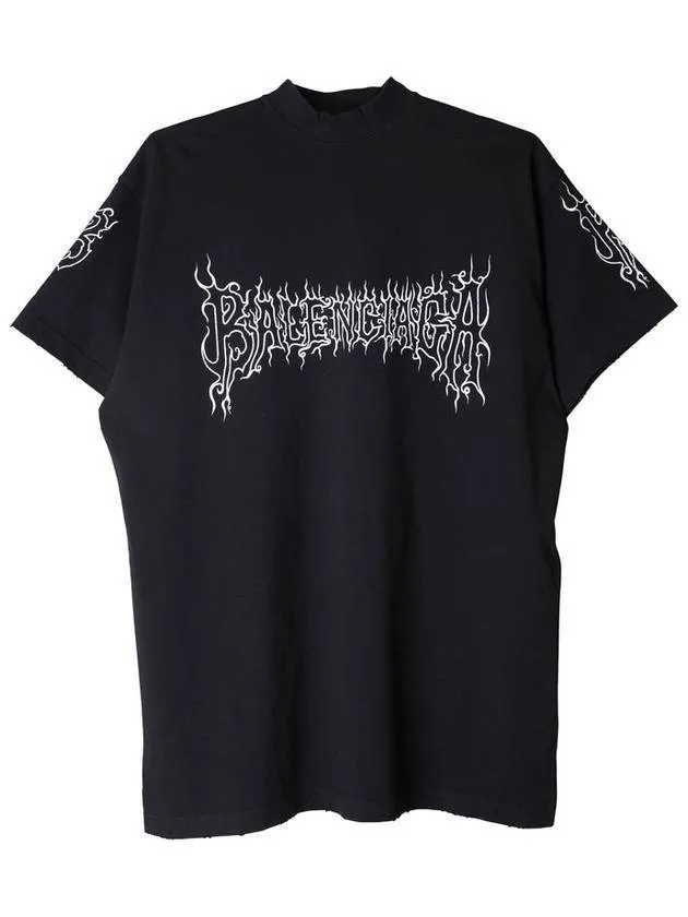 Balenciaga Darkwave Cotton Short Sleeve T-Shirt Black