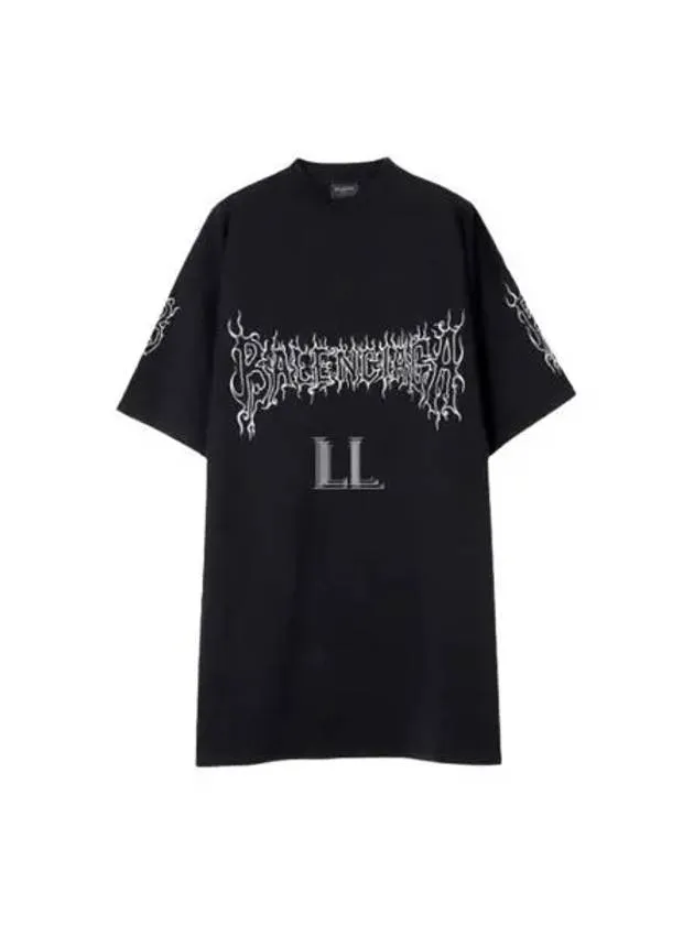 Balenciaga Darkwave Cotton Short Sleeve T-Shirt Black