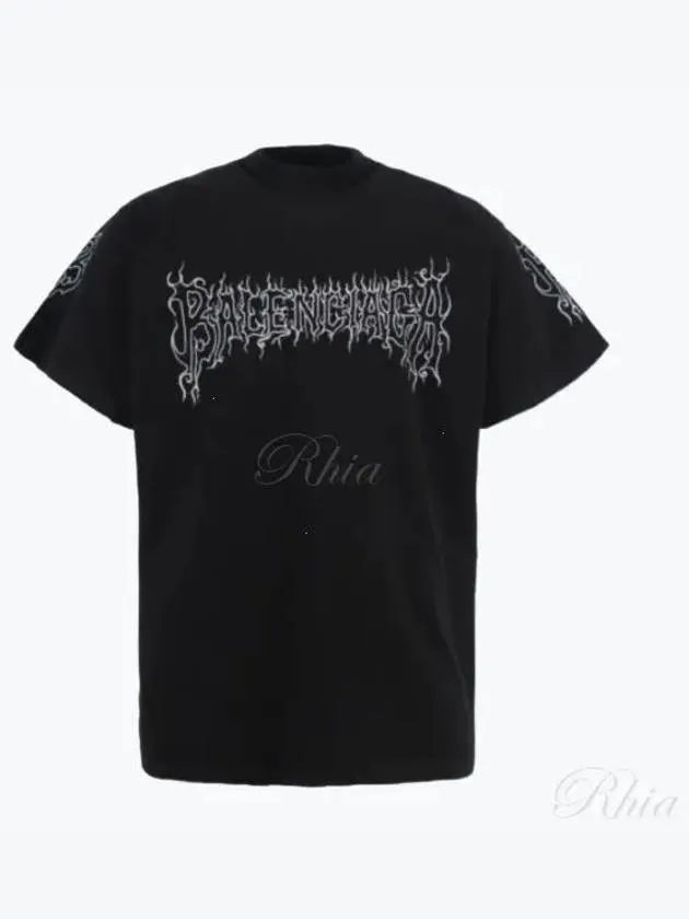 Balenciaga Darkwave Cotton Short Sleeve T-Shirt Black