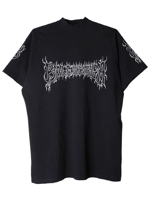 Balenciaga Darkwave Cotton Short Sleeve T-Shirt Black