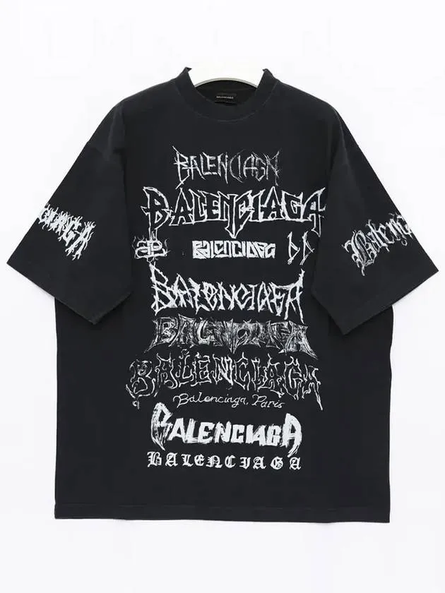 Balenciaga DIY Metal Cotton Short Sleeve T-Shirt Black