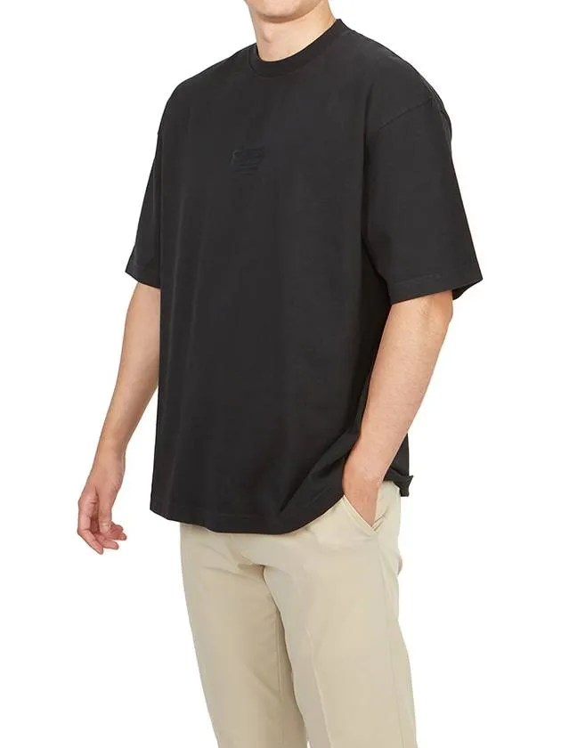 Balenciaga Embroidered BB Logo Short Sleeve T-Shirt Black
