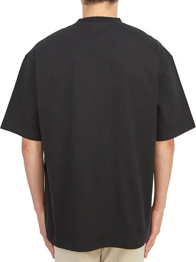 Balenciaga Embroidered BB Logo Short Sleeve T-Shirt Black