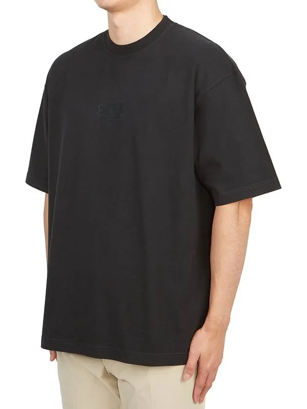 Balenciaga Embroidered BB Logo Short Sleeve T-Shirt Black