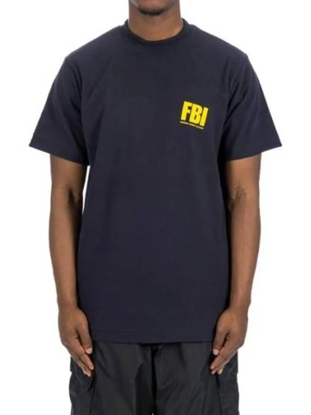Balenciaga FBI Print Reversible Short Sleeve T-Shirt Navy