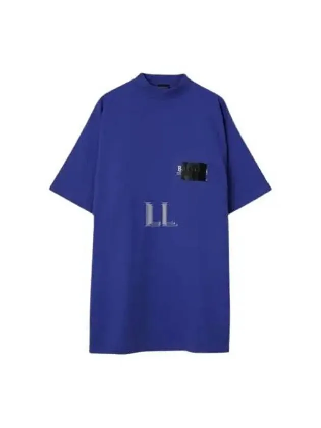 Balenciaga Gaffer Political Campaign Short Sleeve T-Shirt Blue