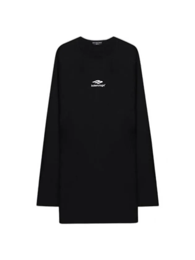 Balenciaga Icon Flat Long Sleeve T-Shirt Black