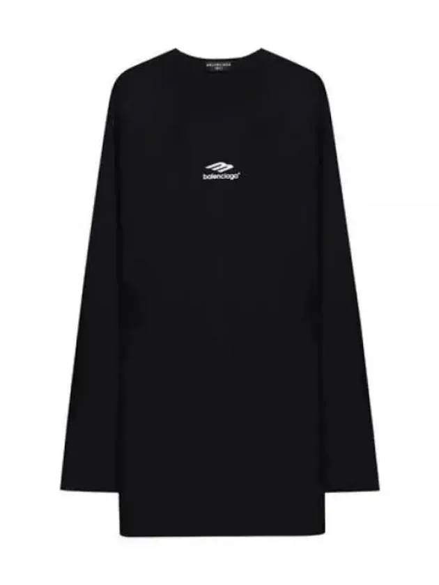 Balenciaga Icon Flat Long Sleeve T-Shirt Black