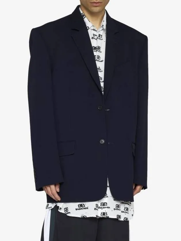 Balenciaga Regular Tailored Jacket Navy