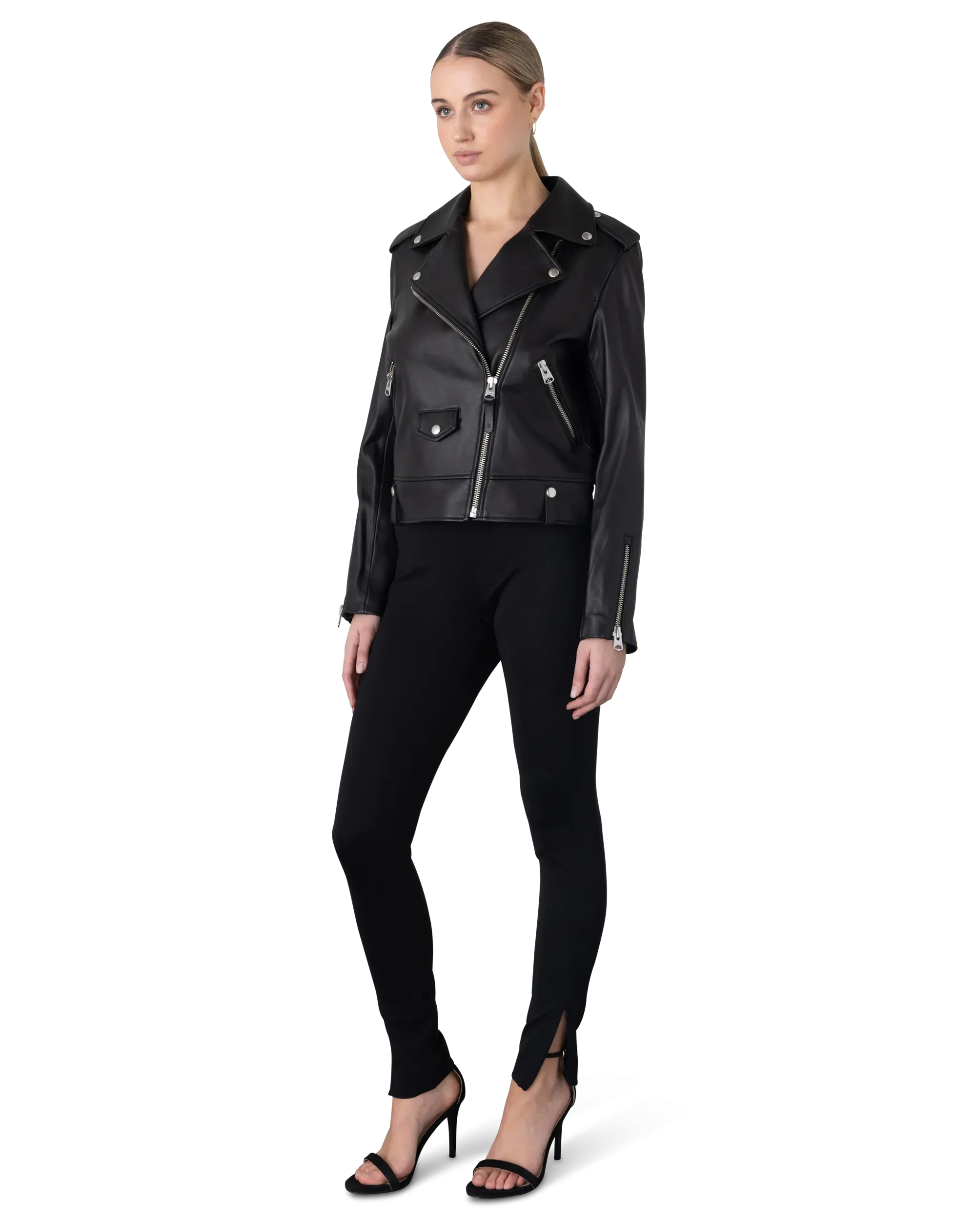 Baya-CH Leather Biker Jacket