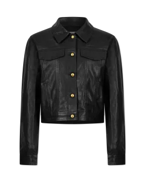 DL1961 Vika Cropped Leather Jacket