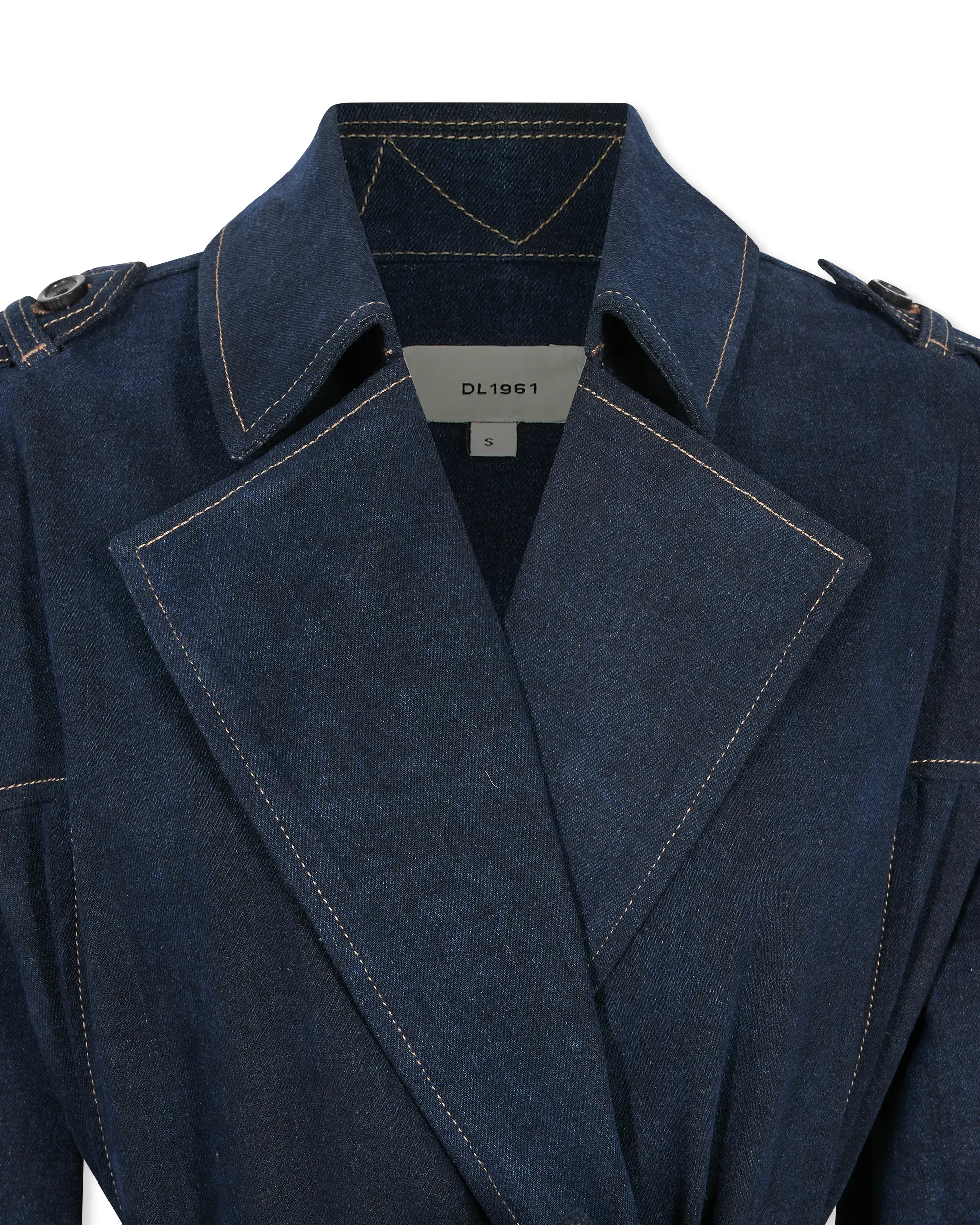 DL1961 Washed Denim Trench Coat