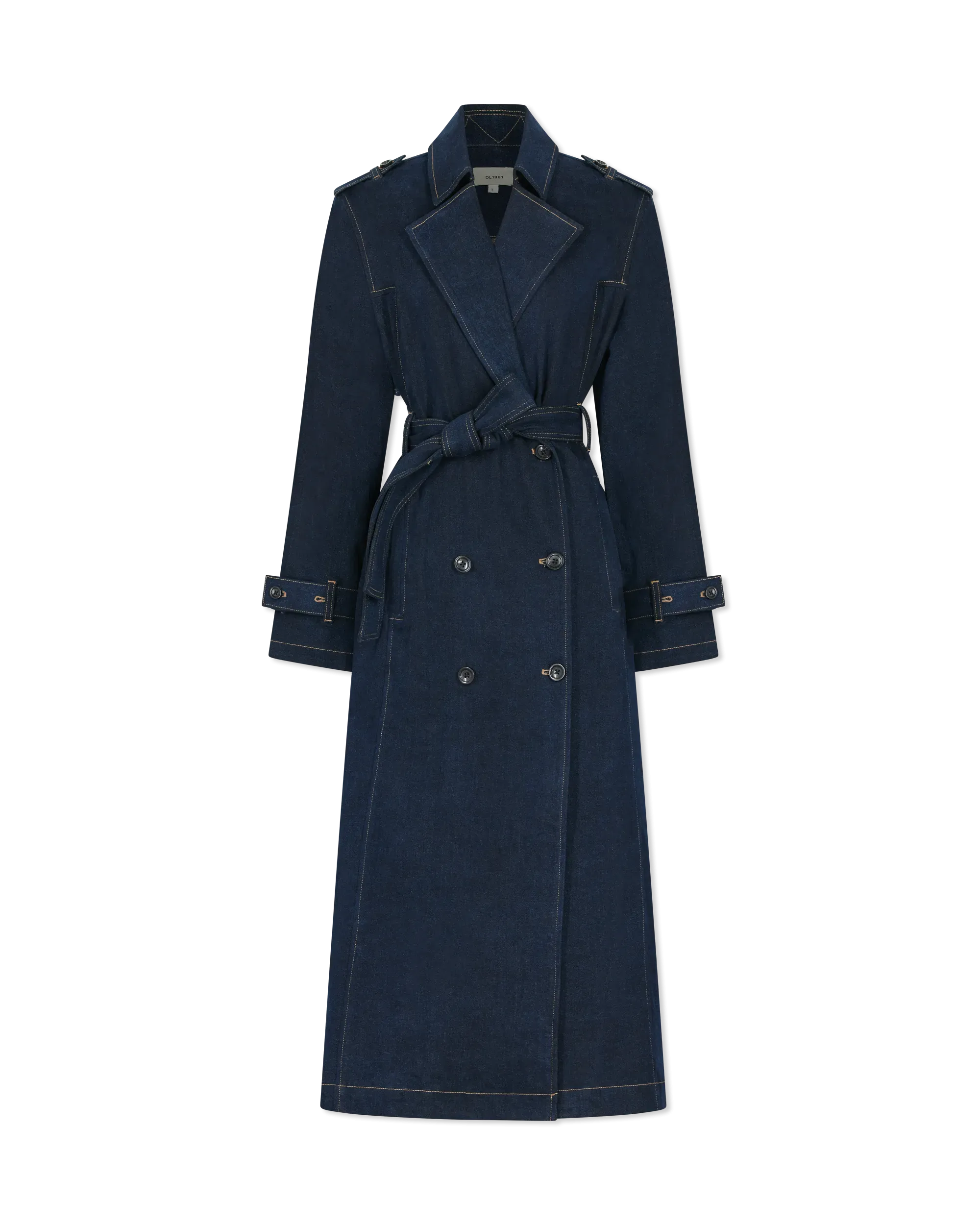 DL1961 Washed Denim Trench Coat