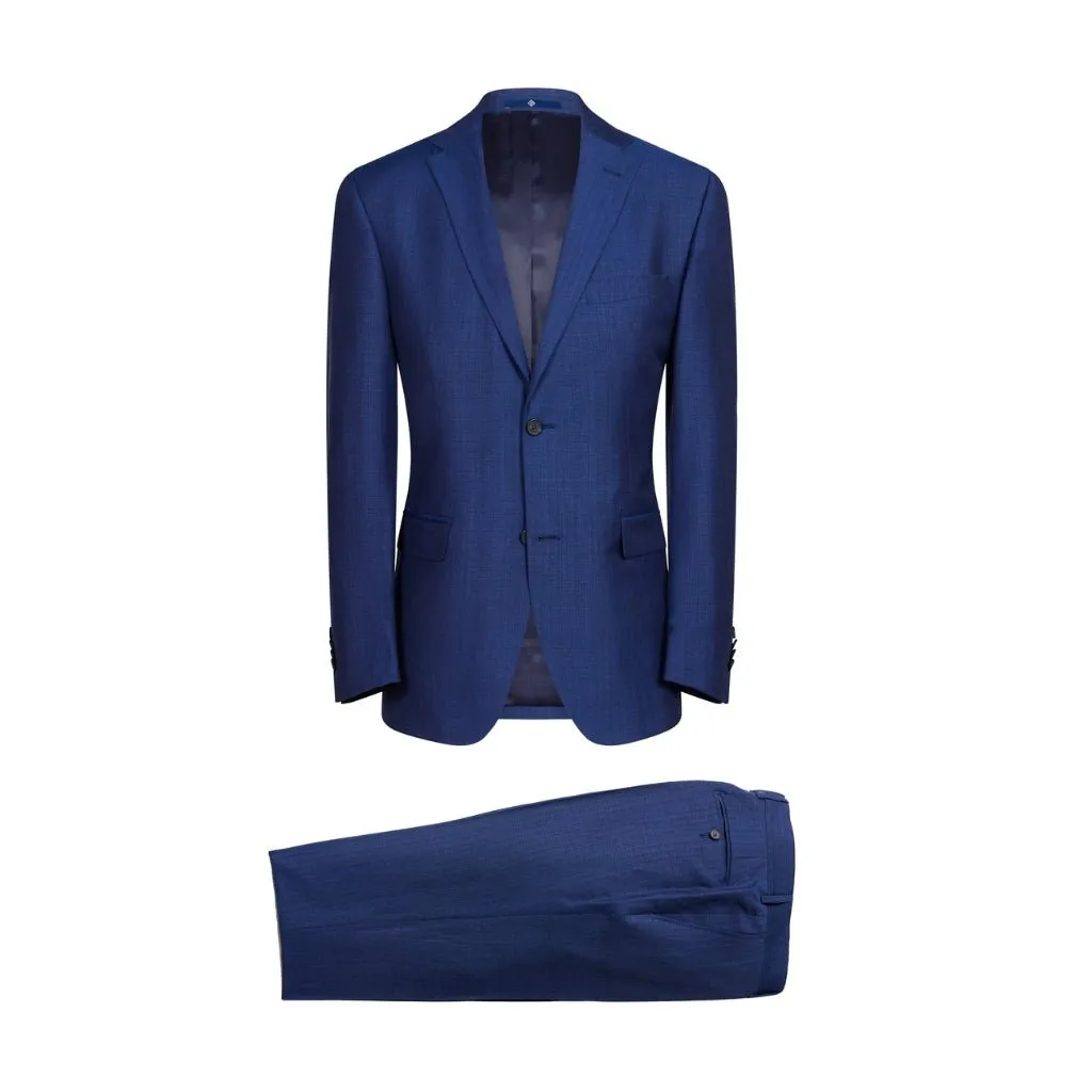 HENRY Single Breasted Notch Wool Business Suit BLUE REG