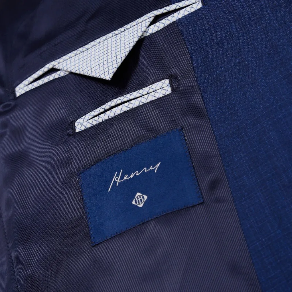 HENRY Single Breasted Notch Wool Business Suit BLUE REG
