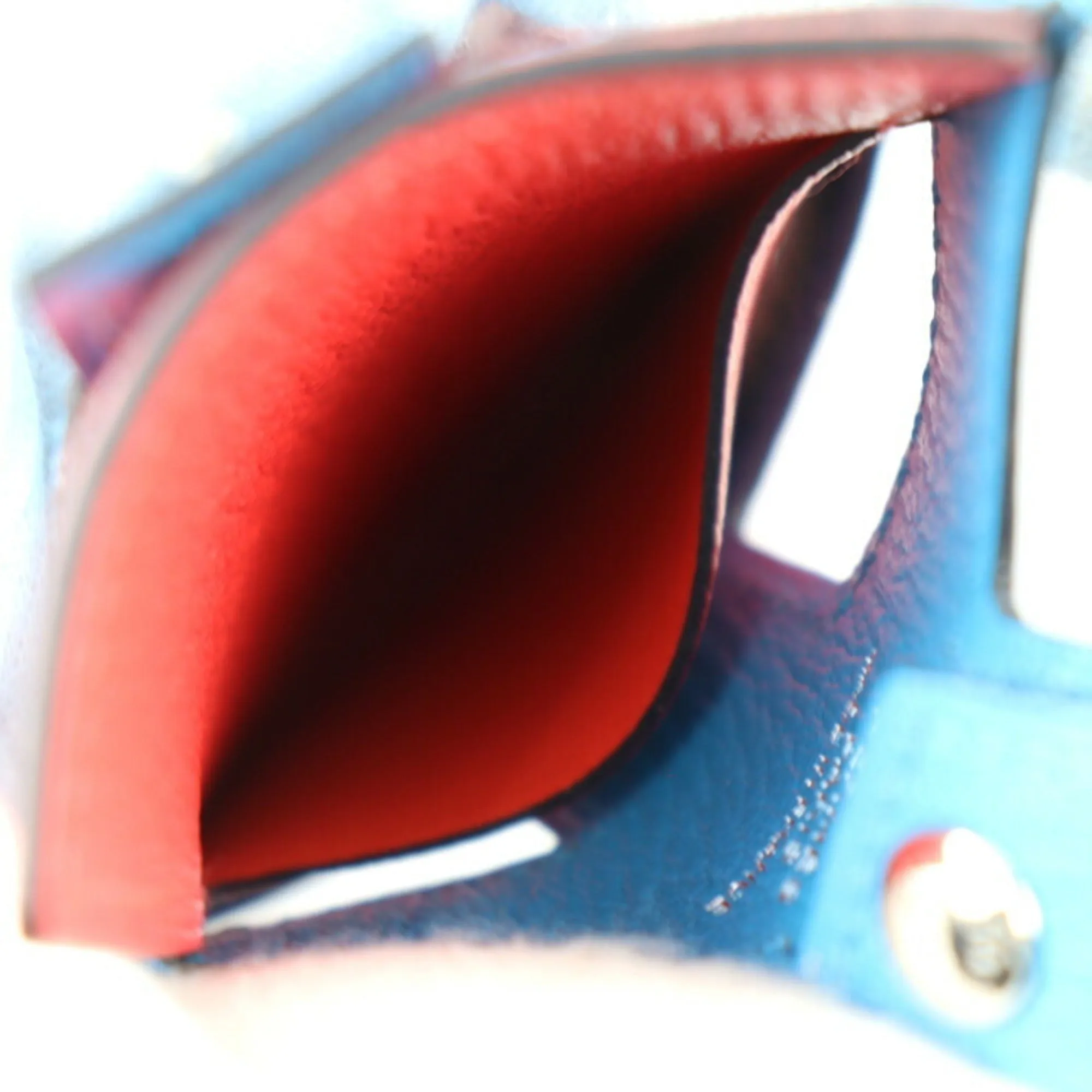 Herms -- Blue Leather Accessories
