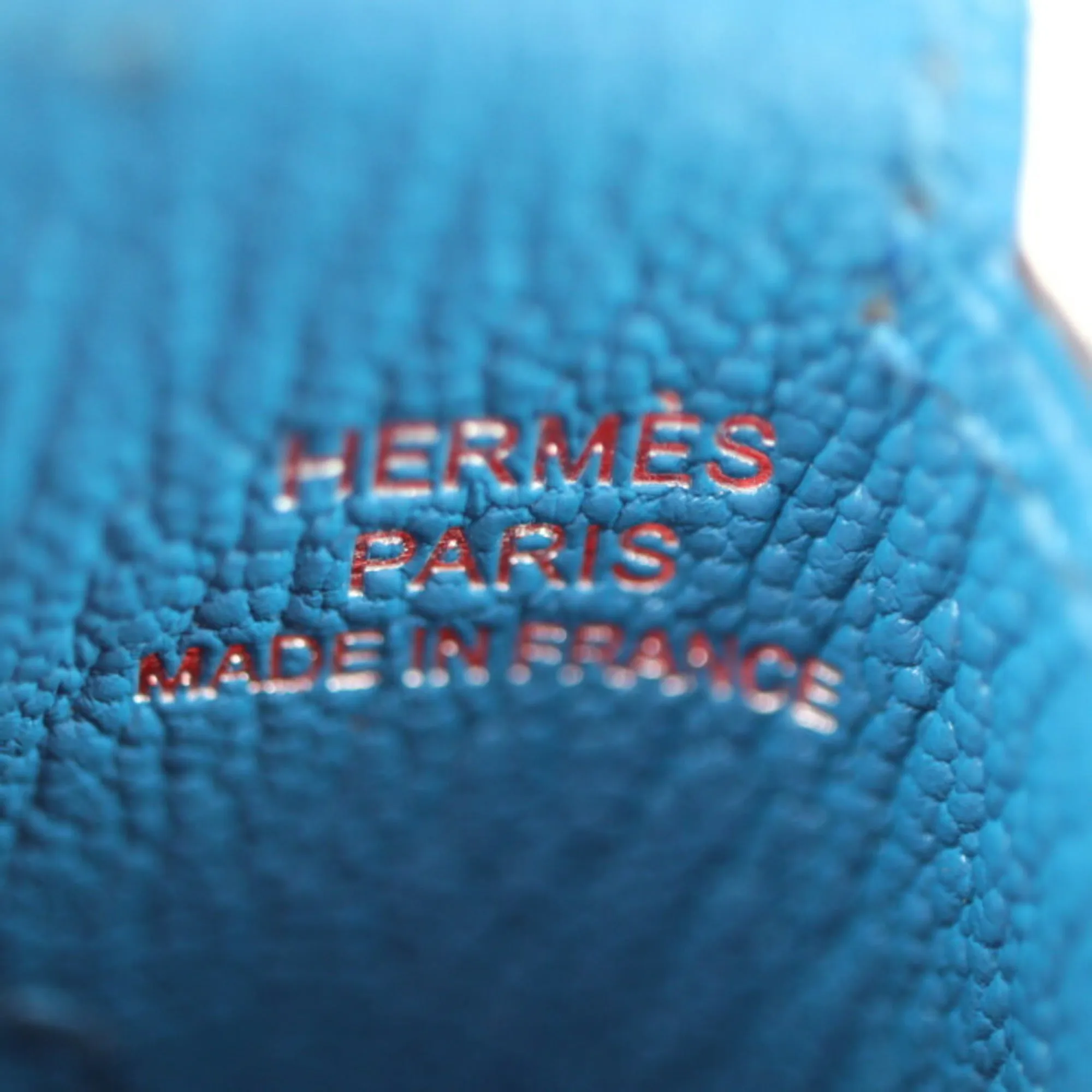 Herms -- Blue Leather Accessories