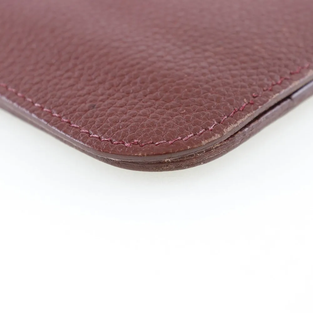 Herms Dogon Burgundy Leather Accessories