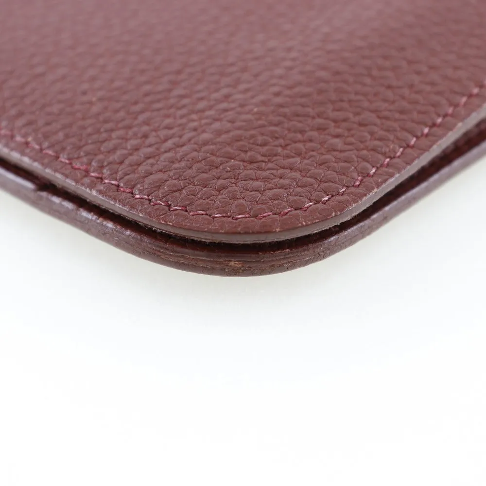 Herms Dogon Burgundy Leather Accessories