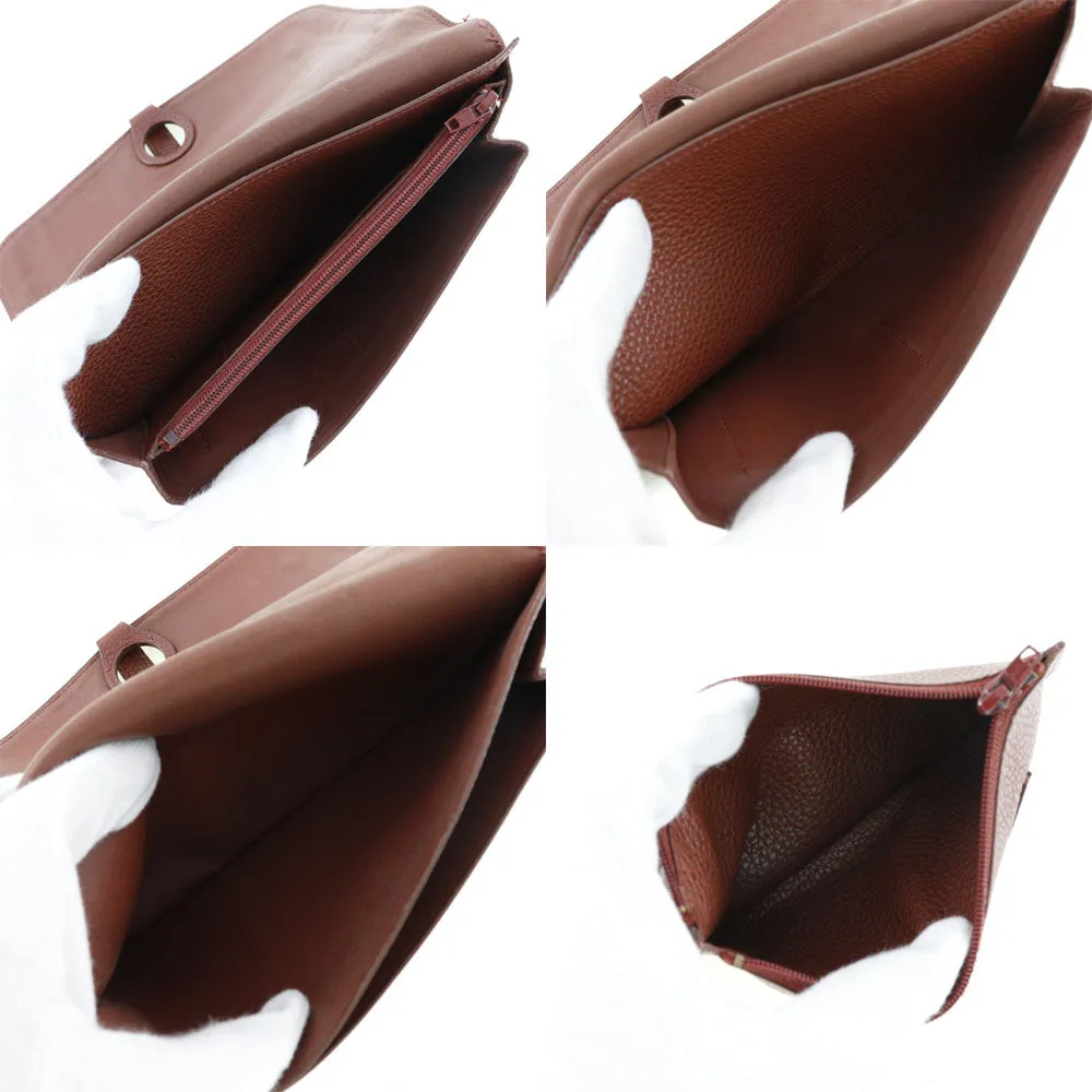 Herms Dogon Burgundy Leather Accessories
