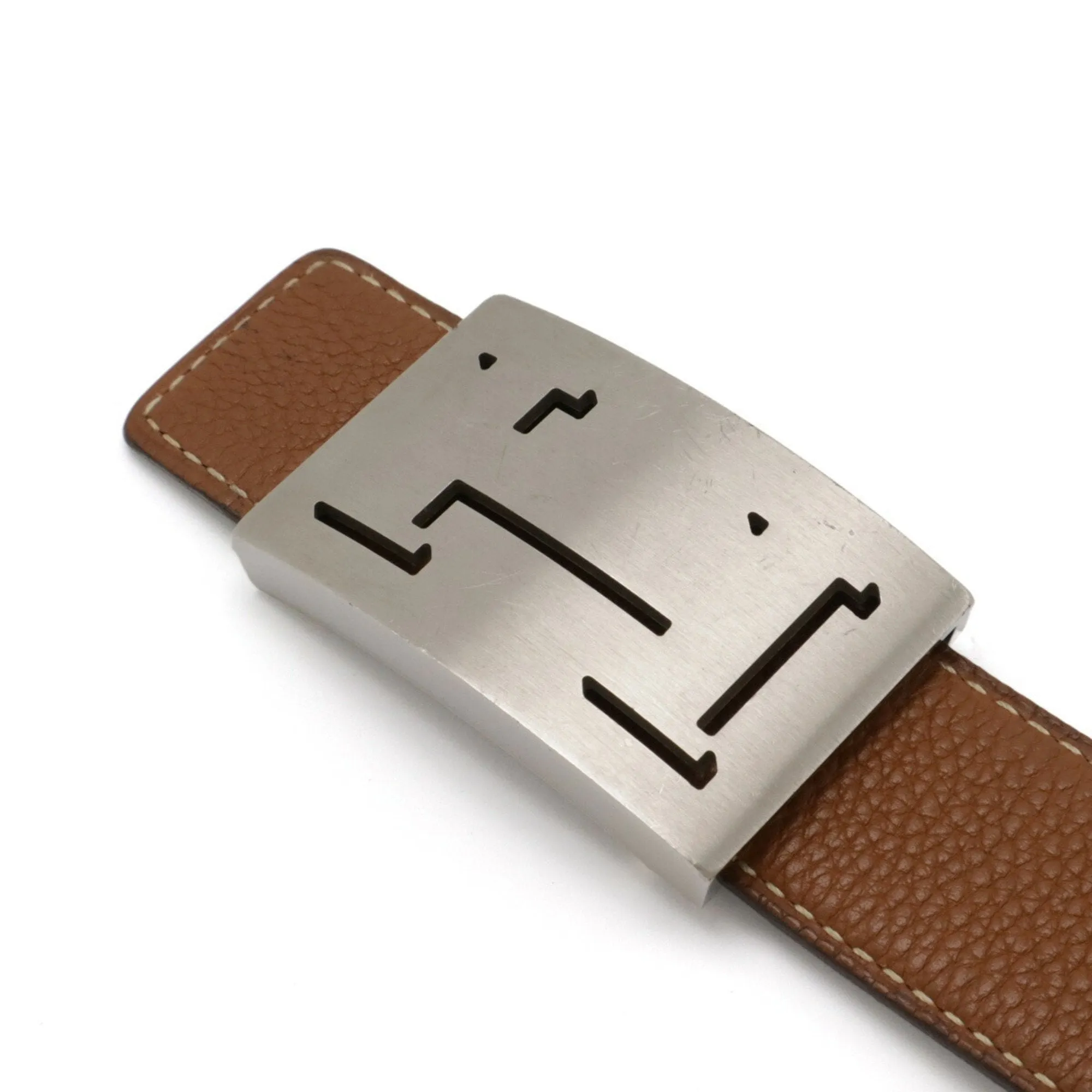 Herms H Brown Leather Accessories