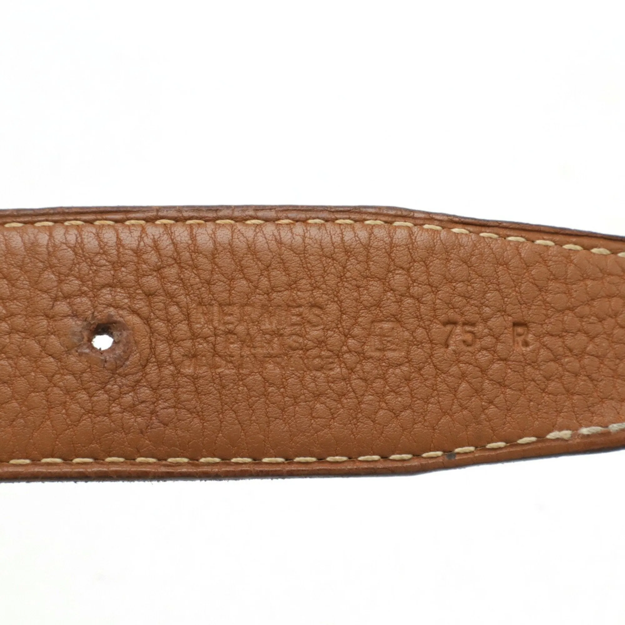 Herms H Brown Leather Accessories