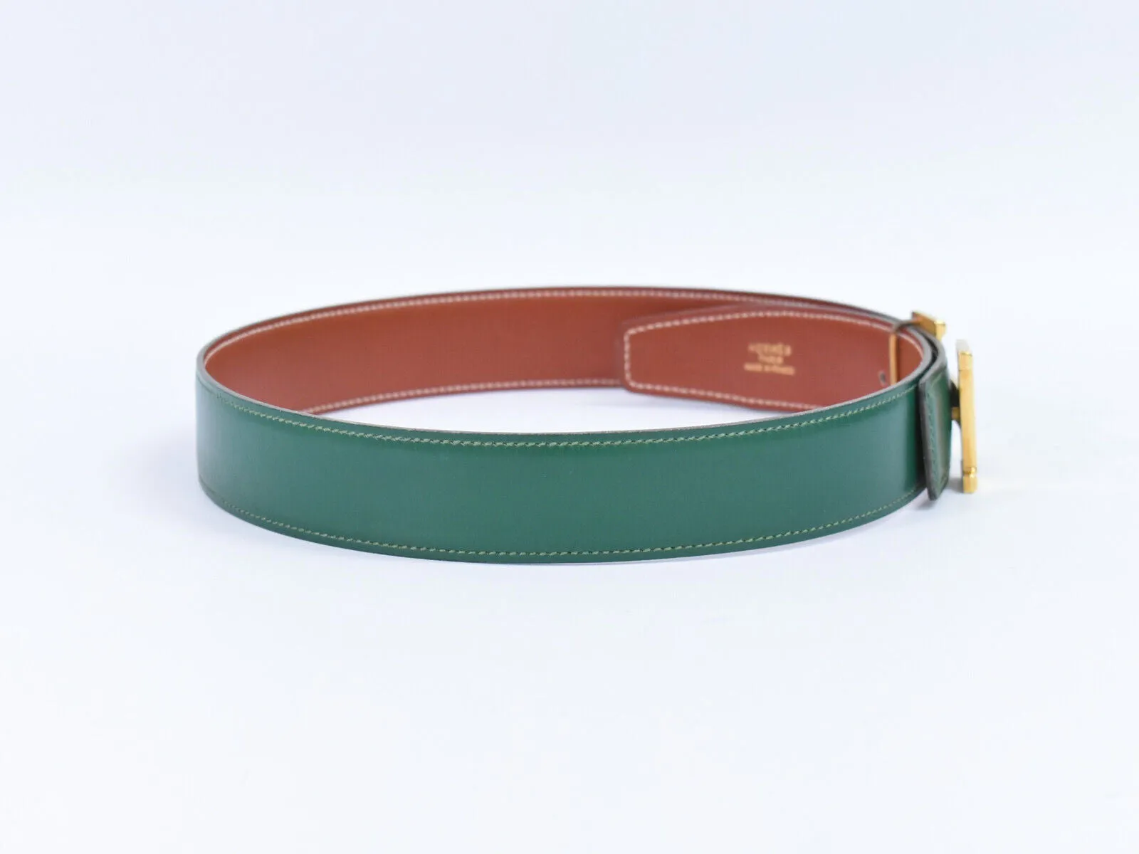 Herms H Green Leather Accessories