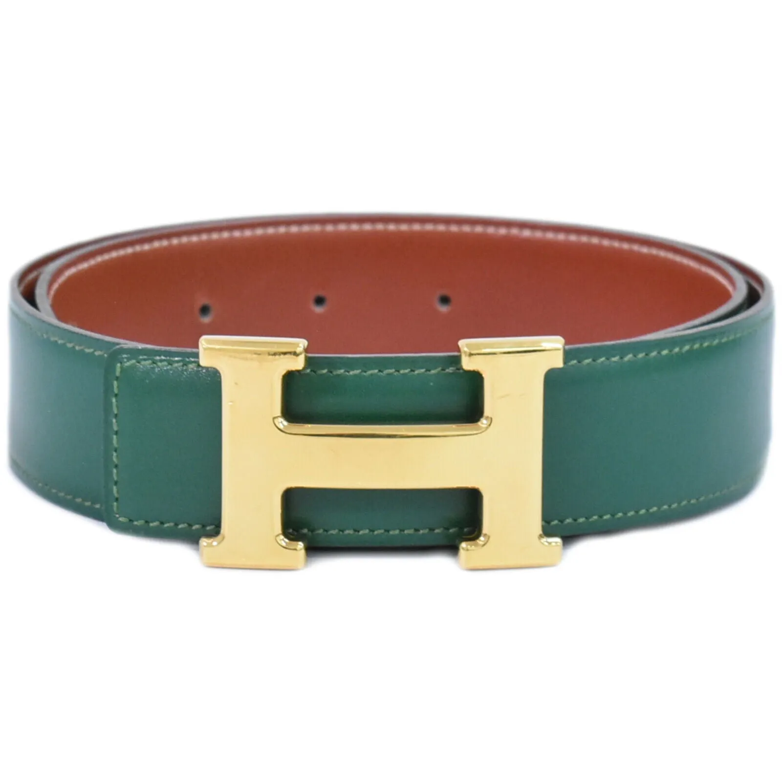 Herms H Green Leather Accessories