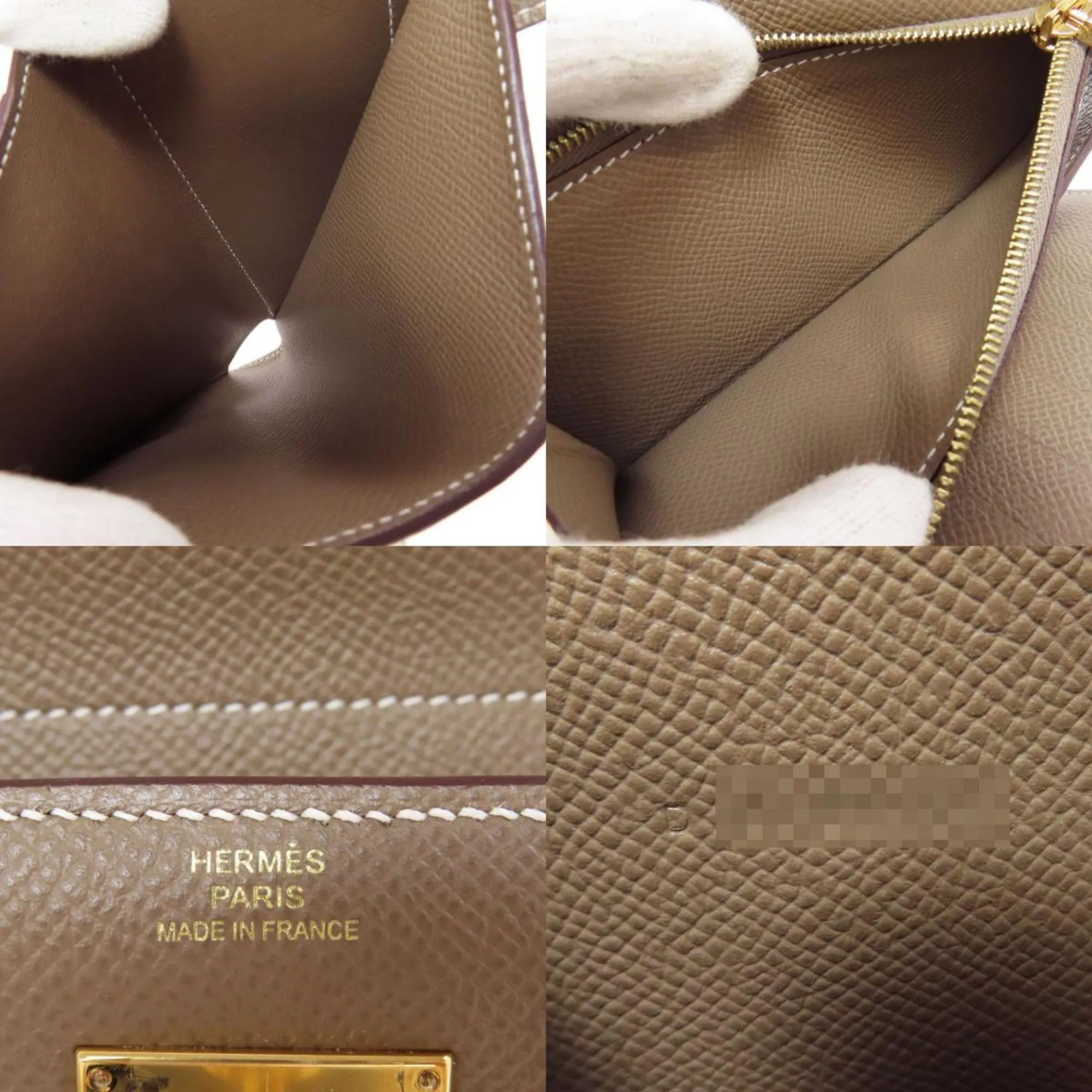 Herms Kelly Grey Leather Accessories