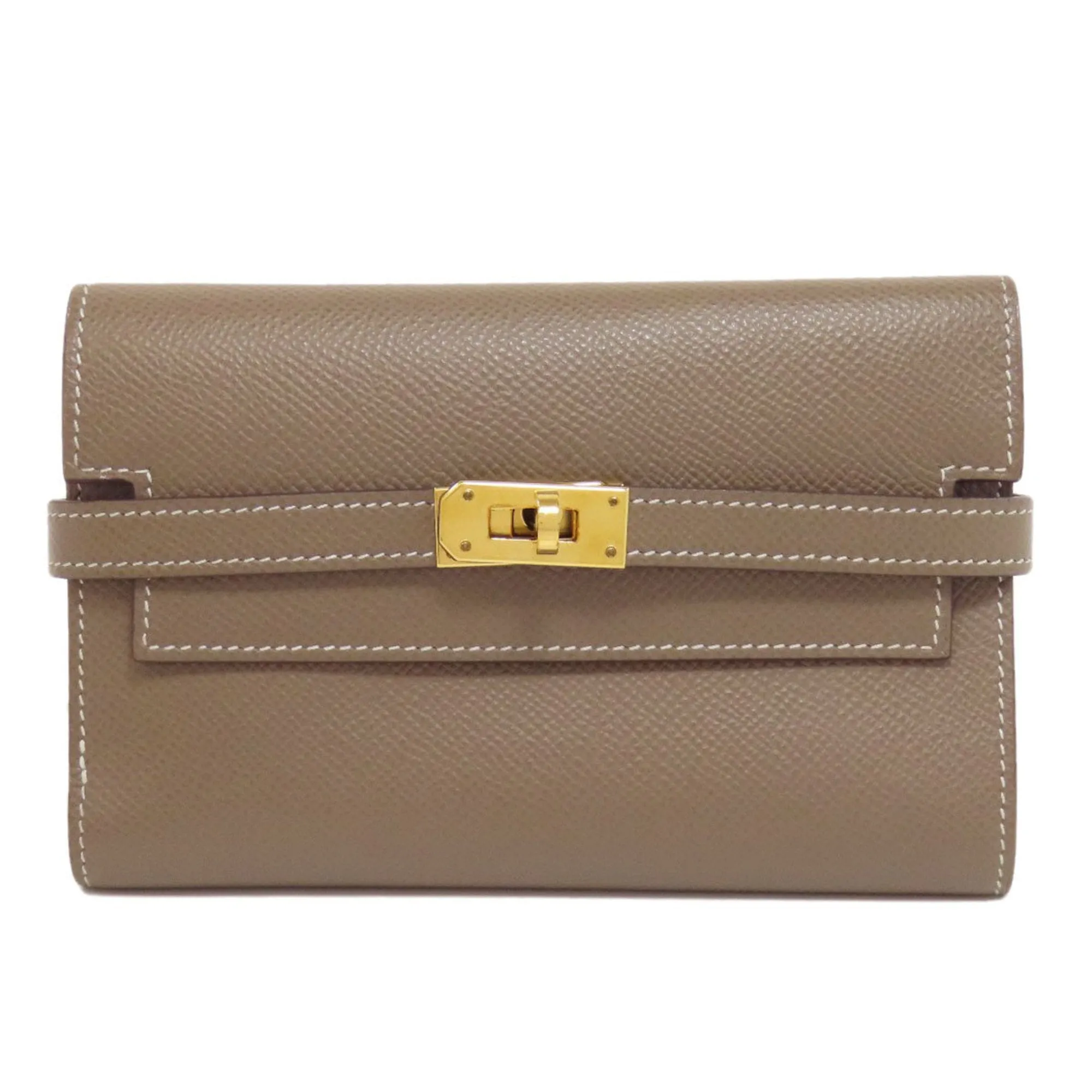 Herms Kelly Grey Leather Accessories