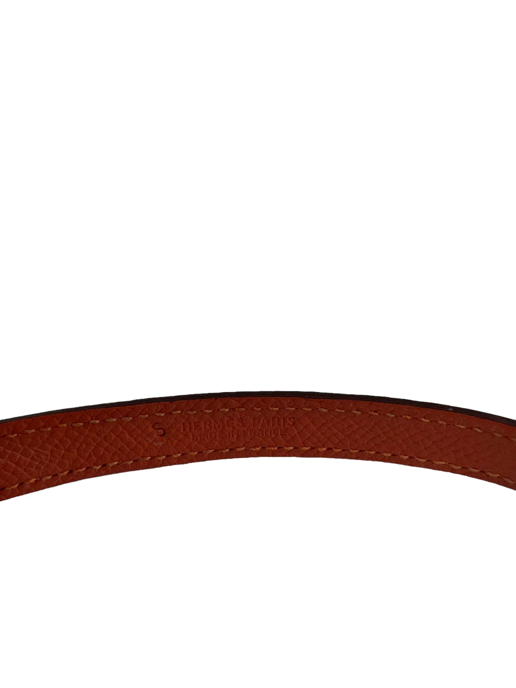 Herms Orange Leather Bracelet - Suits Wrist Size 6