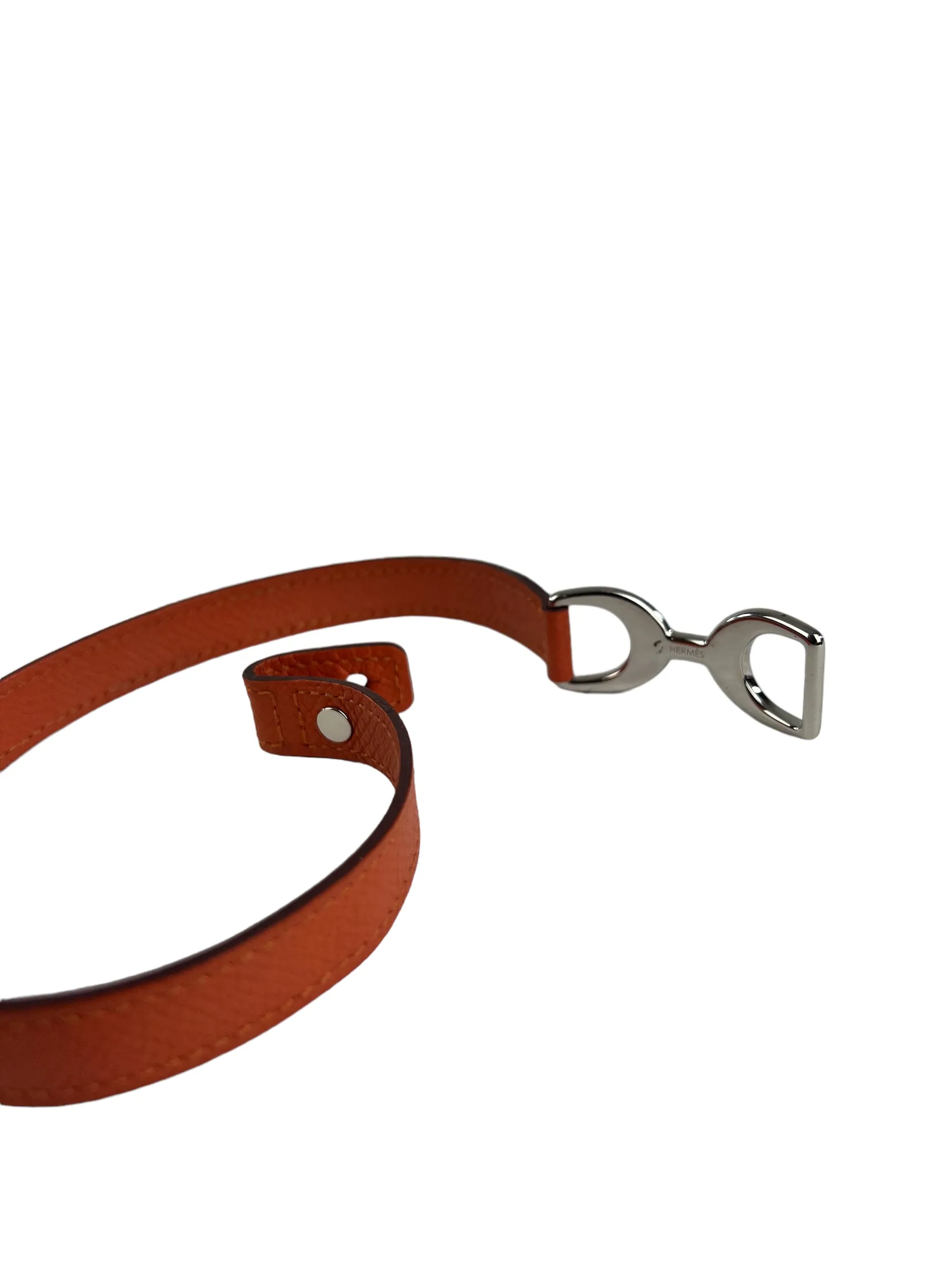 Herms Orange Leather Bracelet - Suits Wrist Size 6