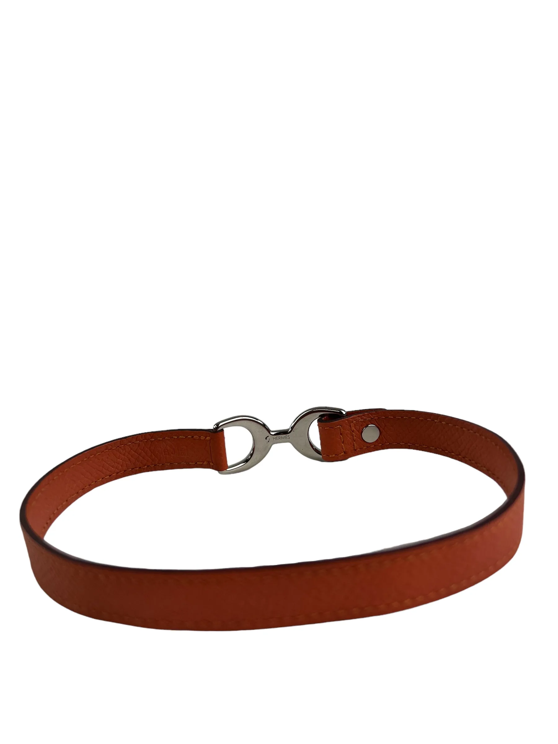 Herms Orange Leather Bracelet - Suits Wrist Size 6