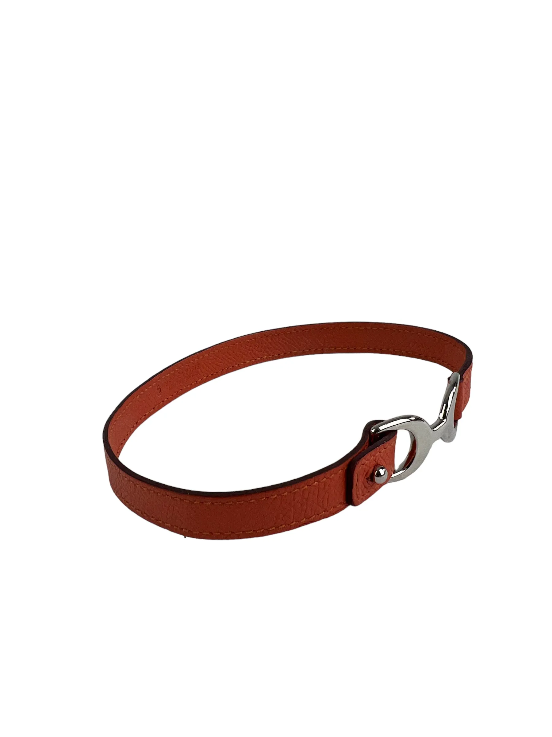 Herms Orange Leather Bracelet - Suits Wrist Size 6