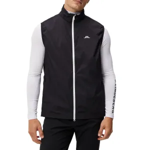 J.Lindeberg Ash Light Packable Golf Vest- Black