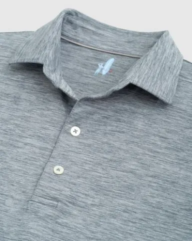 Johnnie-O Huron Heathered Polo | Black