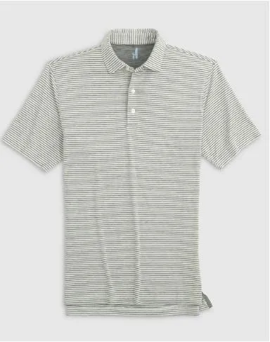Johnnie-O Seymour Striped Polo | Black & White
