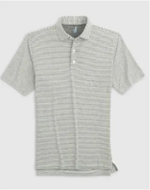 Johnnie-O Seymour Striped Polo | Black & White