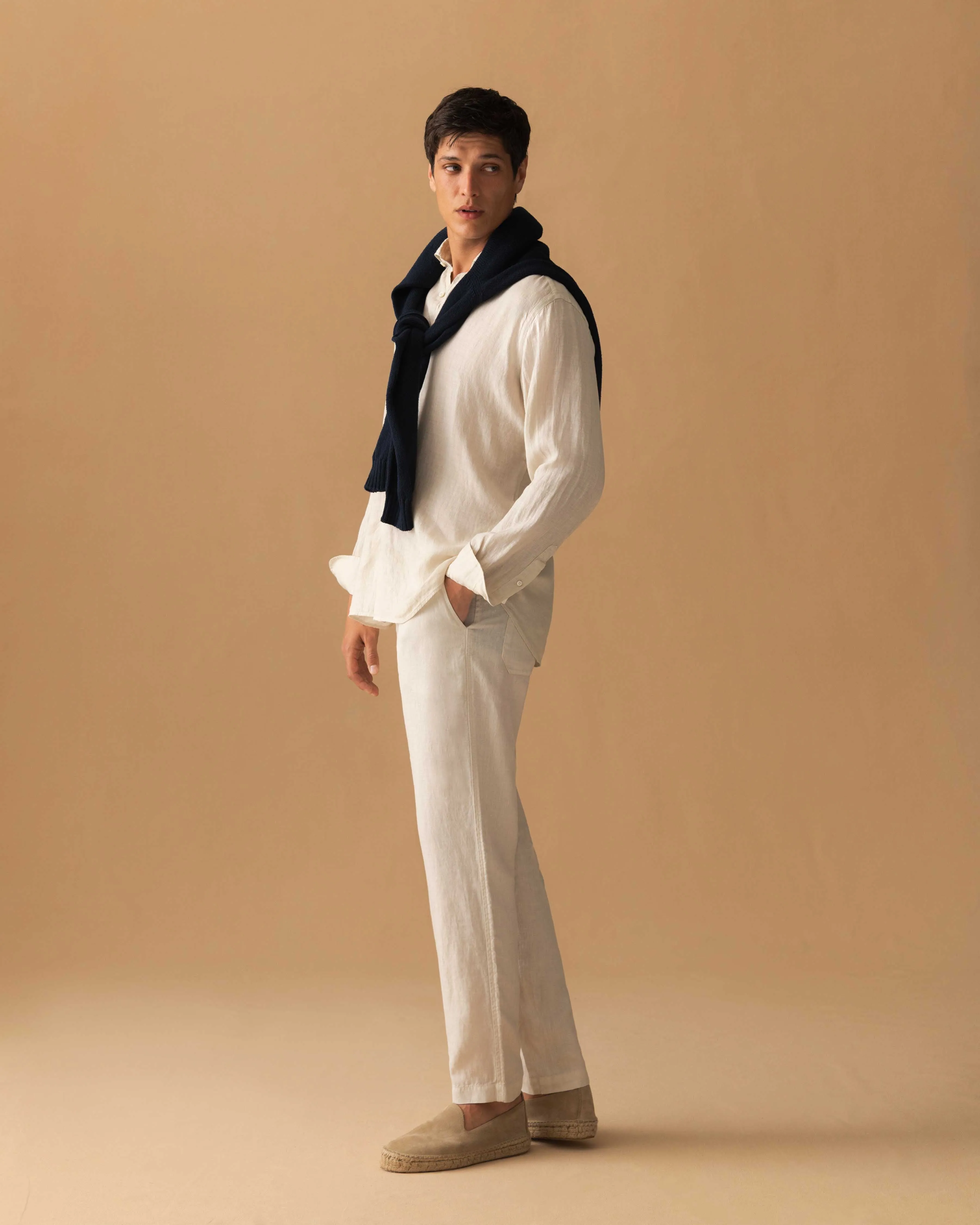 Linen Drawstring Trousers