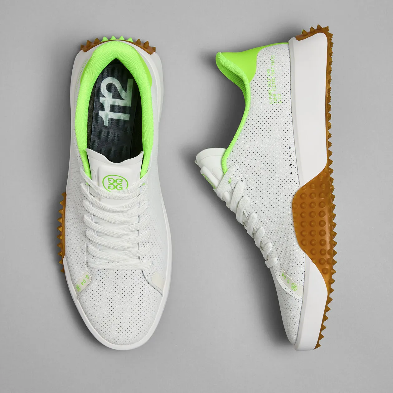 Men's G112 Perforated Golf Shoe - Snow / Gecko | G/FORE