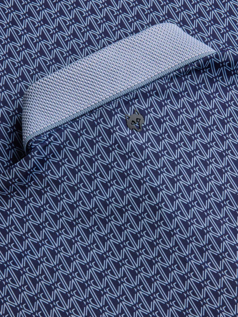 Monogram Polo - Maltese Blue | Greyson Clothiers