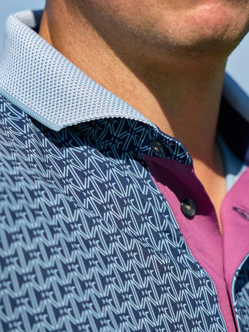 Monogram Polo - Maltese Blue | Greyson Clothiers