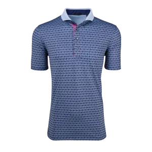 Monogram Polo - Maltese Blue | Greyson Clothiers