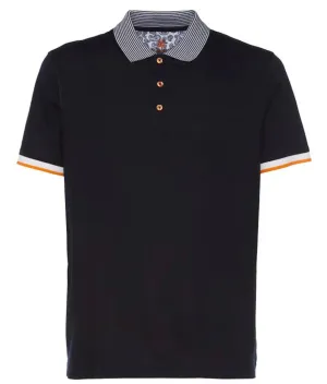 Navy Tipped Polo | Montechiaro