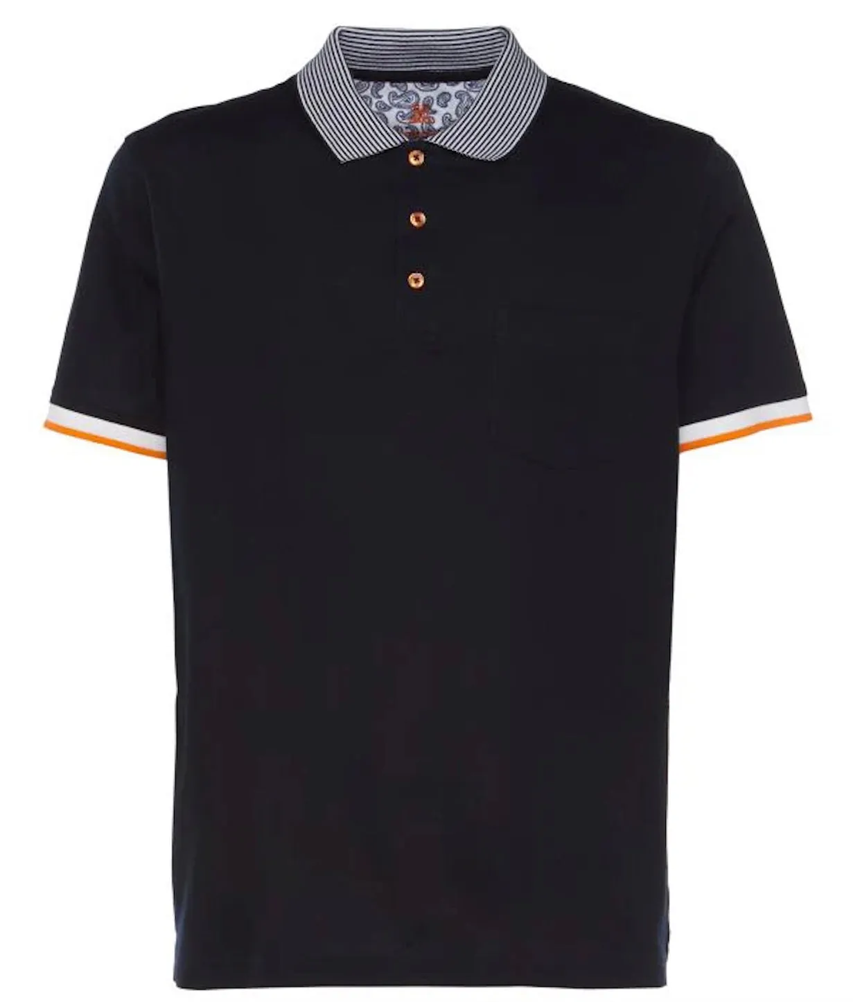Navy Tipped Polo | Montechiaro